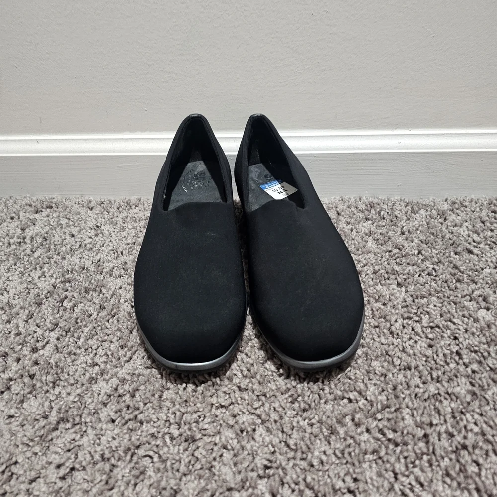 SAS Bliss Slip On Tripad Comfort Loafers Black Wedge Shoes Size 8